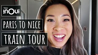 Paris to Nice Train First Class Tour  TGV InOui Boarding Seats Food Bathrooms WiFi Travel Vlog [upl. by Onitsuj542]