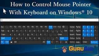 How to Control Mouse Pointer With Keyboard on Windows 10  GuruAid [upl. by Garbers]