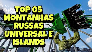 05 MELHORES MONTANHASRUSSAS DO UNIVERSAL STUDIOS E DO ISLANDS OF ADVENTURE [upl. by Maiga529]