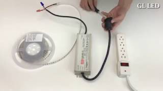 How to Connect LED Strip to Waterproof LED Transformer L [upl. by Kcirreg]