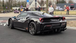 Ferrari 488 Pista  Powerslide Acceleration Exhaust Sounds [upl. by Areehs507]