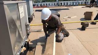 Installing Poly Iso Insulation and Sopraboard  Soprema Commercial Roofing [upl. by Fitzhugh386]