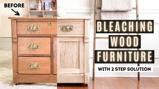 DIY Wood Bleaching  Furniture Makeover  Ashleigh Lauren [upl. by Jeffie]