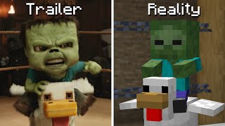 Minecraft Movie Trailer vs Reality [upl. by Palumbo]