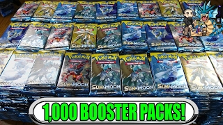 1000 Pokemon Sun amp Moon booster pack opening [upl. by Signe]