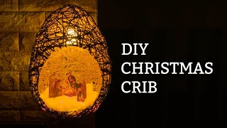 How to make a Christmas crib  DIY Nativity Scene  Christmas crib making ideas [upl. by Nide739]