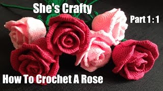 How To Crochet A Rose Easy Crochet lessons to crochet flowers part 11 [upl. by Aylat]