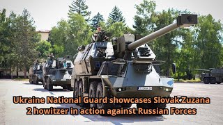 Ukraine National Guard showcases Slovak Zuzana 2 howitzer in action against Russian Forces [upl. by Drofniw16]