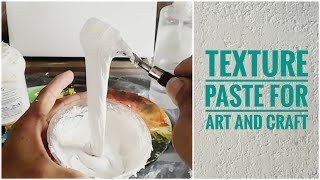 Making your own texture paste  White texture paste for Canvas paintingsSecret of my Texture paste [upl. by Ibbison]