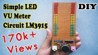 How to make a Simple VU Meter With 80 LEDs IC LM3915 [upl. by Asi]