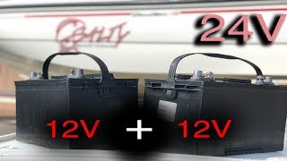 Installing 24V battery system for trolling motor 24 Volt Battery [upl. by Nickola]