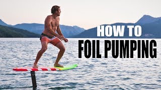 How to Foil pumping  Hydrofoil Surfing [upl. by Nariko]