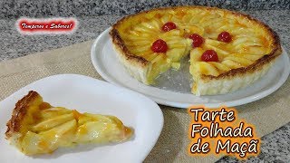 TARTE FOLHADA DE MAÇÃ receita fácil e deliciosa [upl. by Nagar441]