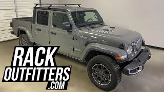 2020 Jeep Gladiator Hardtop with Thule Rapid Raigutter WingBar EVO Roof Rack Crossbars [upl. by Nythsa]