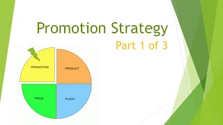 Marketing Mix Promotion Strategy part 1 [upl. by Lebana]