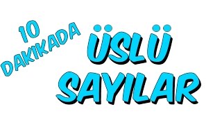 10dk da ÜSLÜ SAYILAR  Tonguc Akademi [upl. by Anohsal]