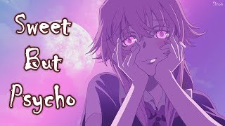 Nightcore  Sweet But Psycho  Lyrics [upl. by Attelrak]