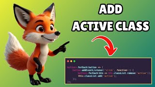 How to Add Active Class in Javascript [upl. by Suoivatnom]