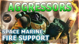 Space Marine AGGRESSORS Primaris Fire Support Specialists  Warhammer 40K Lore [upl. by Ailemrac909]