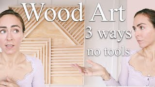 DIY Boho Wood Art 3 Ways  plus Q and A [upl. by Carberry]