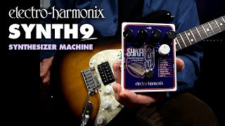 ElectroHarmonix SYNTH9 Synthesizer Machine EHX Pedal Demo by Bill Ruppert [upl. by Namrac]