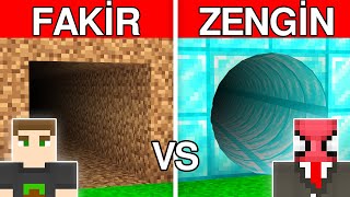 ZENGİN VS FAKİR TÜNEL YAPI KAPIŞMASI  Minecraft [upl. by Abdul]