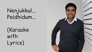 Nenjukkul Peidhidum  Karaoke  With Lyrics  Varanam Ayiram  Harris Jayaraj  HighQuality  Surya [upl. by Ben]