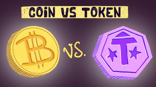 Crypto Coin vs Token Differences  Examples [upl. by Ma]