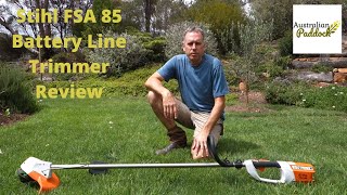 Stihl FSA 85 Battery Line Trimmer Review [upl. by Ahset]