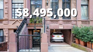 Inside a 8495 Million Upper West Side NYC Townhouse  Double Wide Backyard  Private Parking [upl. by Faus]