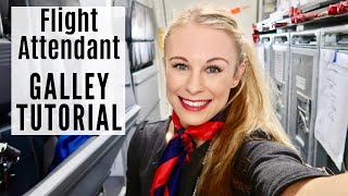 Boeing 737 GALLEY TUTORIAL Domestic Flight Flight Attendant Life 2019 [upl. by Concoff773]