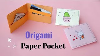 DIY PAPER MINI CUTE POCKET  DIY CRAFT  Kagaj se pocket banaye  Kagaj ki chijen ORIGAMI [upl. by Tench]