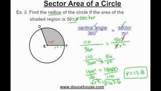 Finding Sector Area of a Circle [upl. by Mosera]