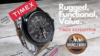 Timex Expedition Chronograph watch  Indiglo [upl. by Malena]