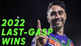 Epic late winners from the 2022 NRL season 😎 [upl. by Kalasky259]