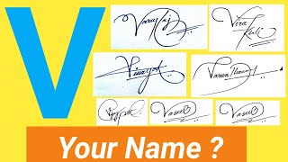 ✔️ V Signature Style  How To Draw Signature Like A Billionaire Alphabet V [upl. by Atcliffe770]