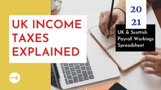 UK Tax Bands amp Calculating Tax on Income via Spreadsheet FY2021 [upl. by Lowenstein]