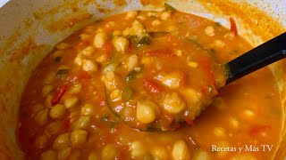 Como hacer Garbanzos Guisados una Receta Riquisíma y Fácil [upl. by Ahsiral]