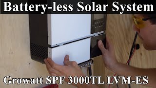 No Battery Solar Power System Growatt SPF 3000TL LVMES [upl. by Attennaj]