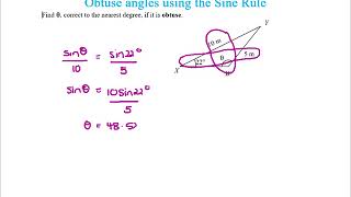 Obtuse angles using the sine rule [upl. by Zandt]