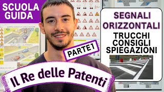 SEGNALI ORIZZONTALI pt 1  IL RE DELLE PATENTI  PATENTE B [upl. by Ardnasirhc349]