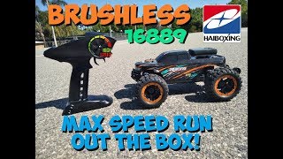 HBX 16889 BRUSHLESS 116 TRUCK MAX SPEED TEST [upl. by Riem]