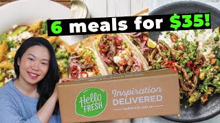 HELLO FRESH AUSTRALIA  Taste Test and Review  Meal Kit Delivery Grocery Haul [upl. by Esidnak]