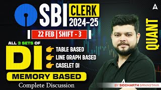 SBI Clerk 202425  22 Feb Shift3 Memory Based DI  By Siddharth Srivastava [upl. by Browning]