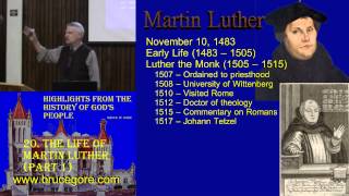 20 The Life of Martin Luther part 1 [upl. by Neiman339]