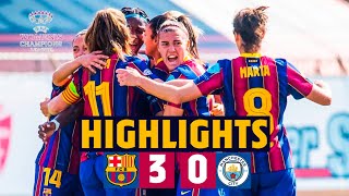 HIGHLIGHTS  Barça Women 3  0 Manchester City  Womens Champions League quarterfinals [upl. by Engvall]