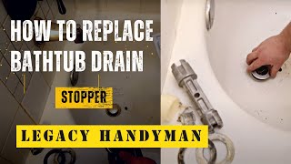 DIY How to replace Bathtub drain stopper  Tutorial [upl. by Lavina]