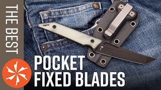 Best Pocket Fixed Blade EDC Knives in 2021 [upl. by Noirret]