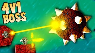 BOSS BATTLES 4 vs 1 SUPER FORTS Forts Multiplayer Gameplay [upl. by Naret]