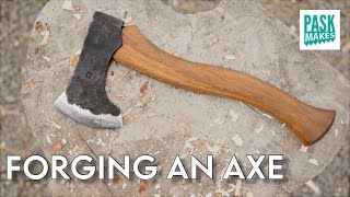 Forging a Bearded Axe  Blacksmithing Project [upl. by Janel]